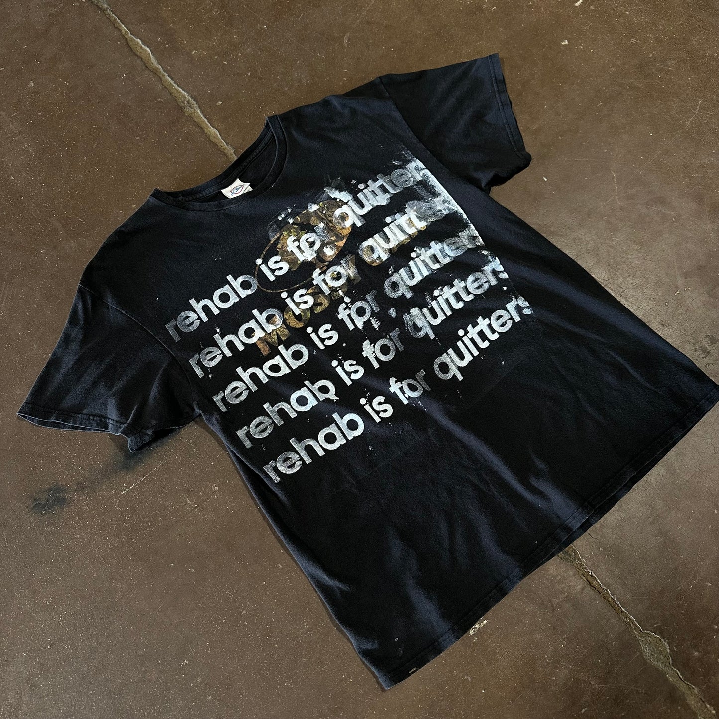 CAMO LOGO REHAB IS GOR QUITTERS TEE