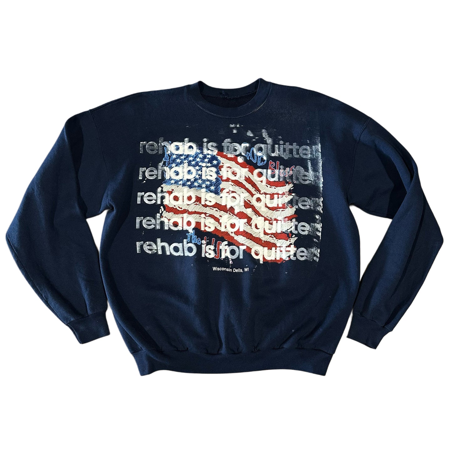 VINTAGE WISCO DELLS REHAB IS FOR QUITTERS CREWNECK