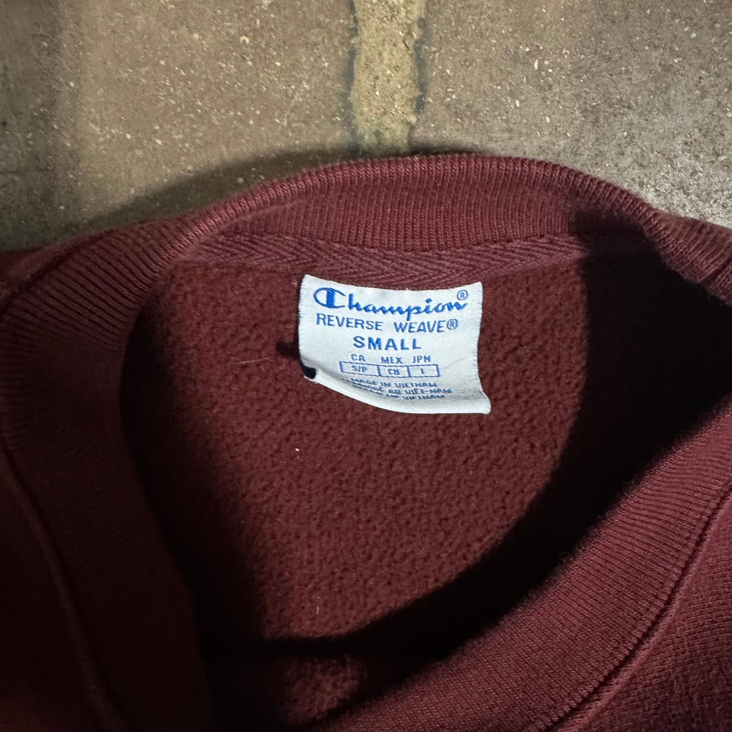 DARK RED REHAB IS FOR QUITTERS REVERSE WEAVE CREWNECK