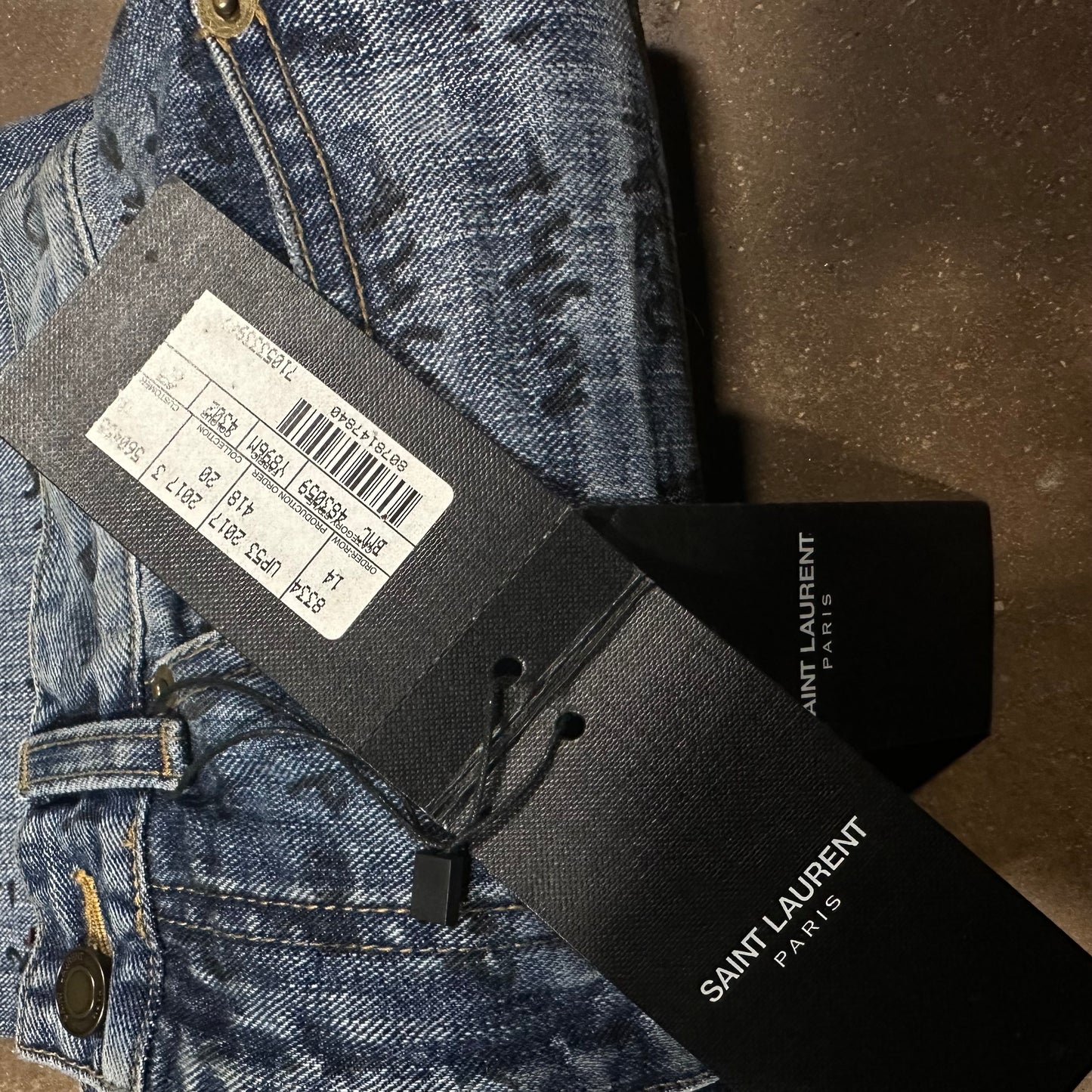 YSL IDIEDLASTNIGHT SCRIPT DENIM