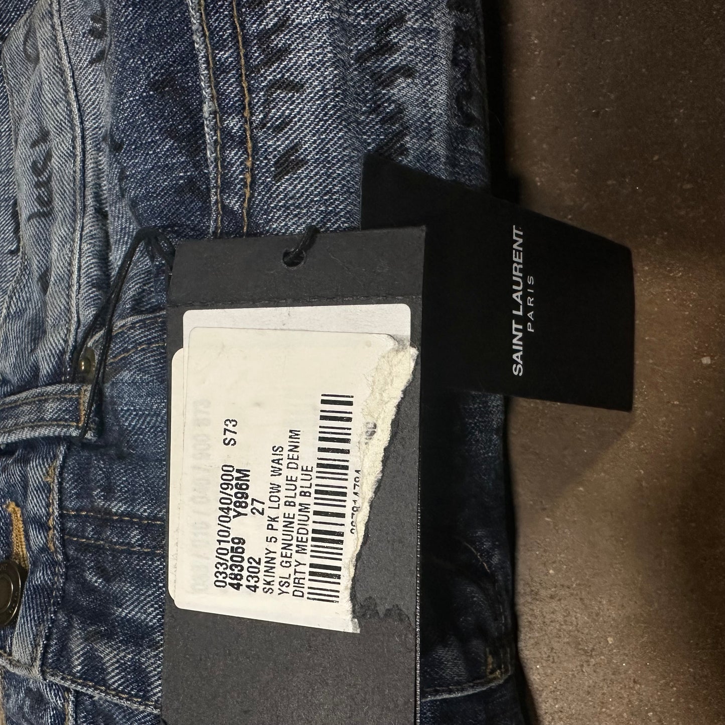 YSL IDIEDLASTNIGHT SCRIPT DENIM
