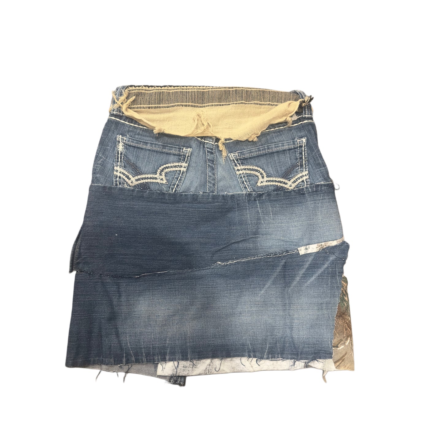 CAMO REAL TREE DENIM SKIRT