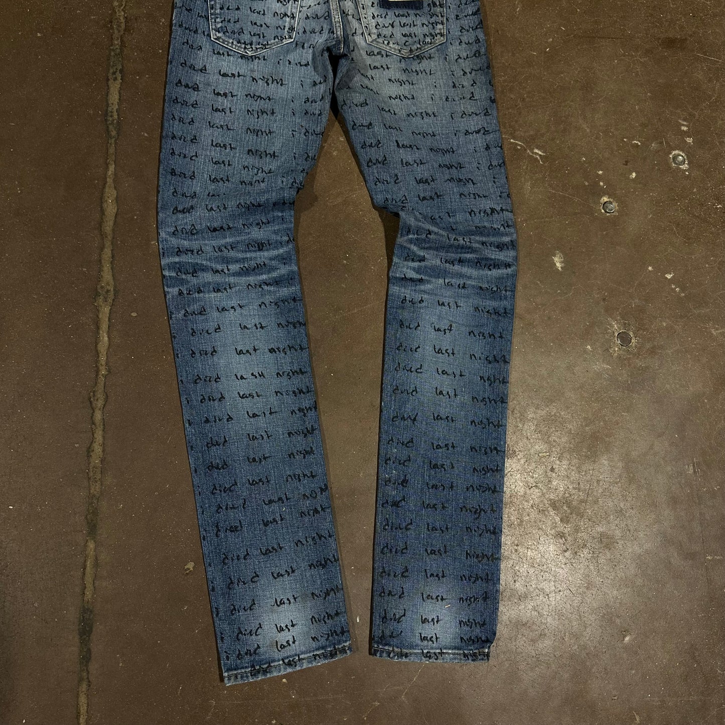 YSL IDIEDLASTNIGHT SCRIPT DENIM