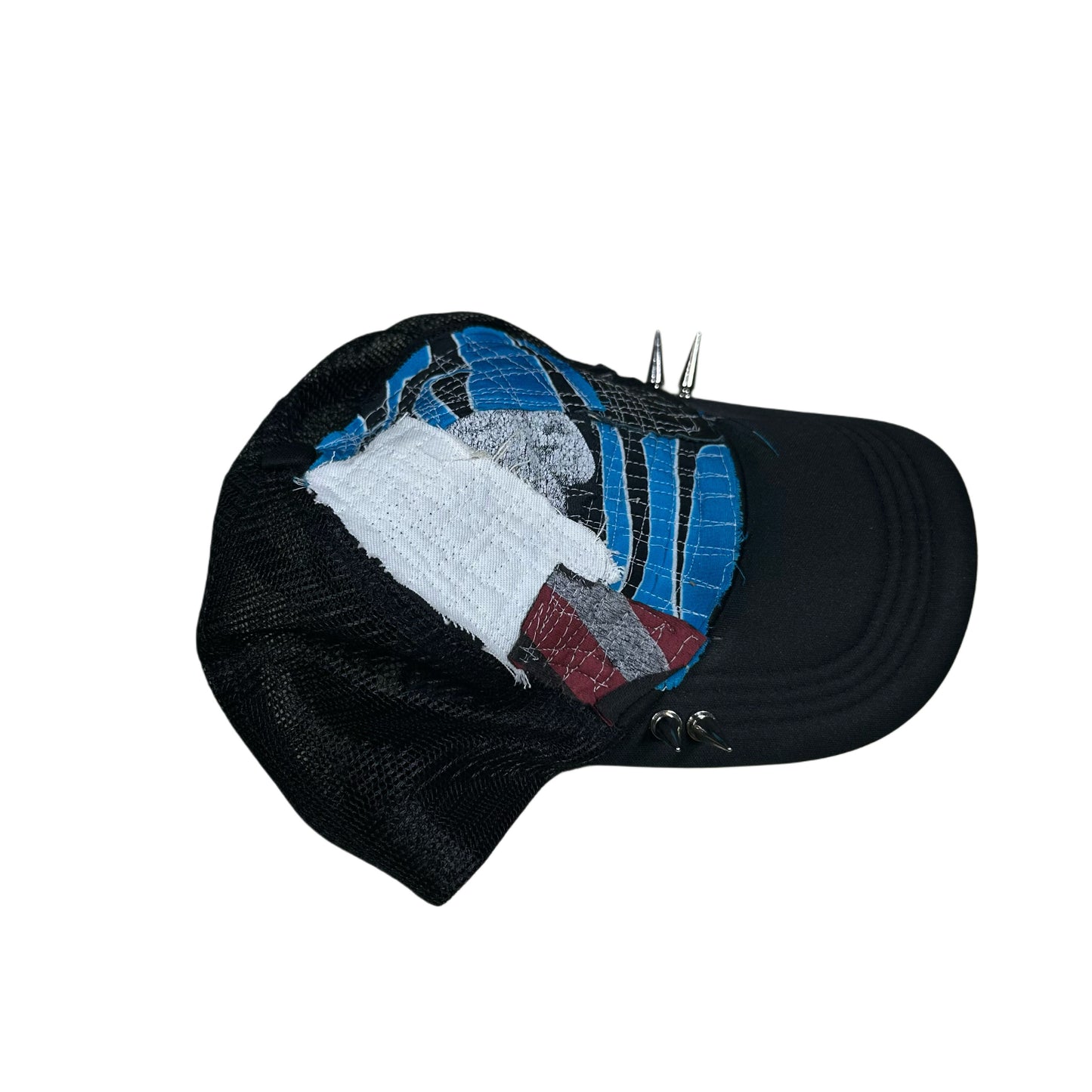 BLUE TRIBAL PATCHWORK HAT