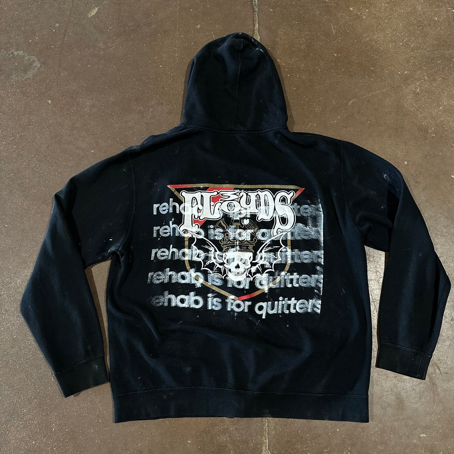 SKULL REHAB IS FOR QUITTERS ZIP UP
