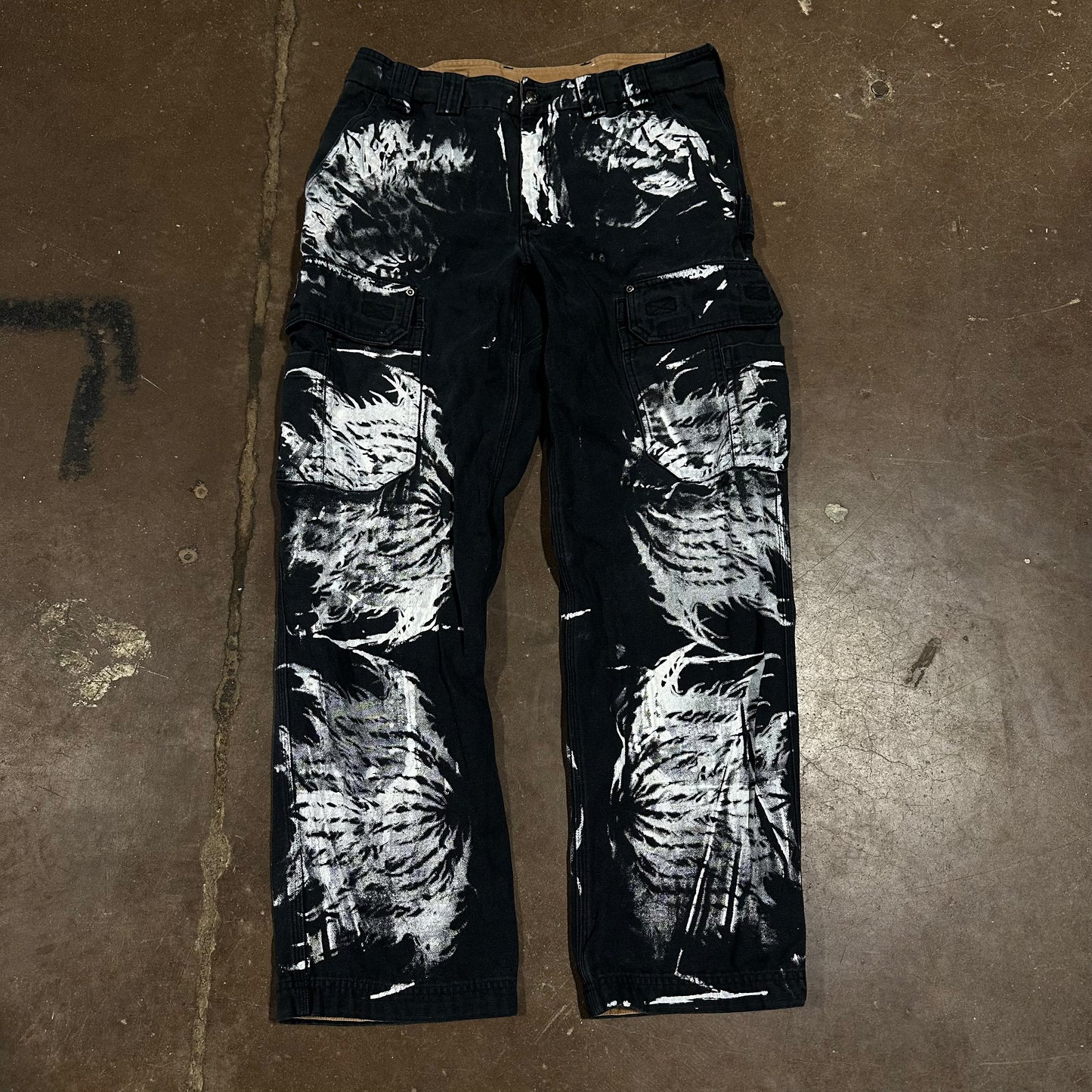 METAL LOGO CARGO WORK PANTS