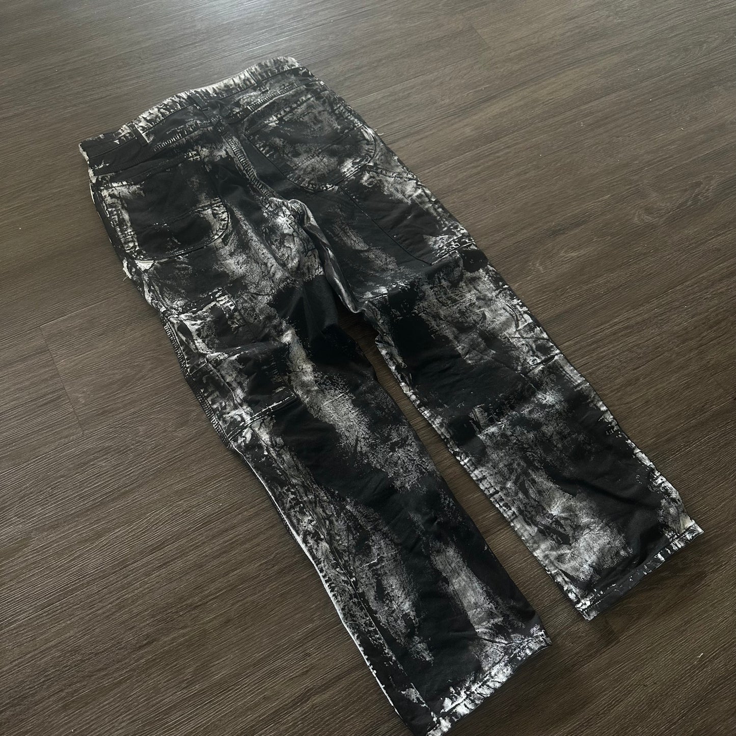WHITE PAINTED DICKIES PANTS