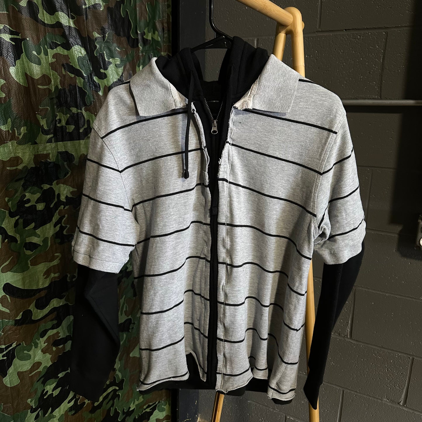 HYBRID POLO ZIP UP HOODIE