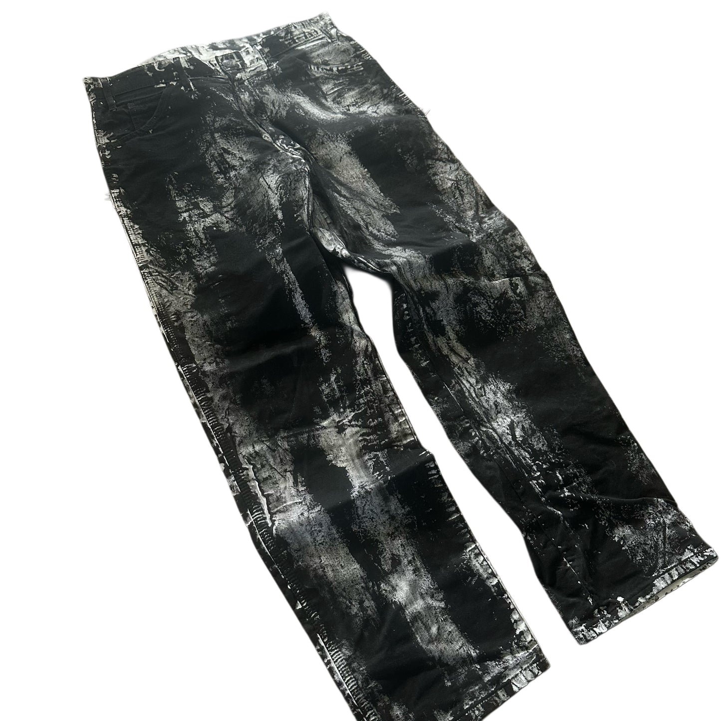 WHITE PAINTED DICKIES PANTS