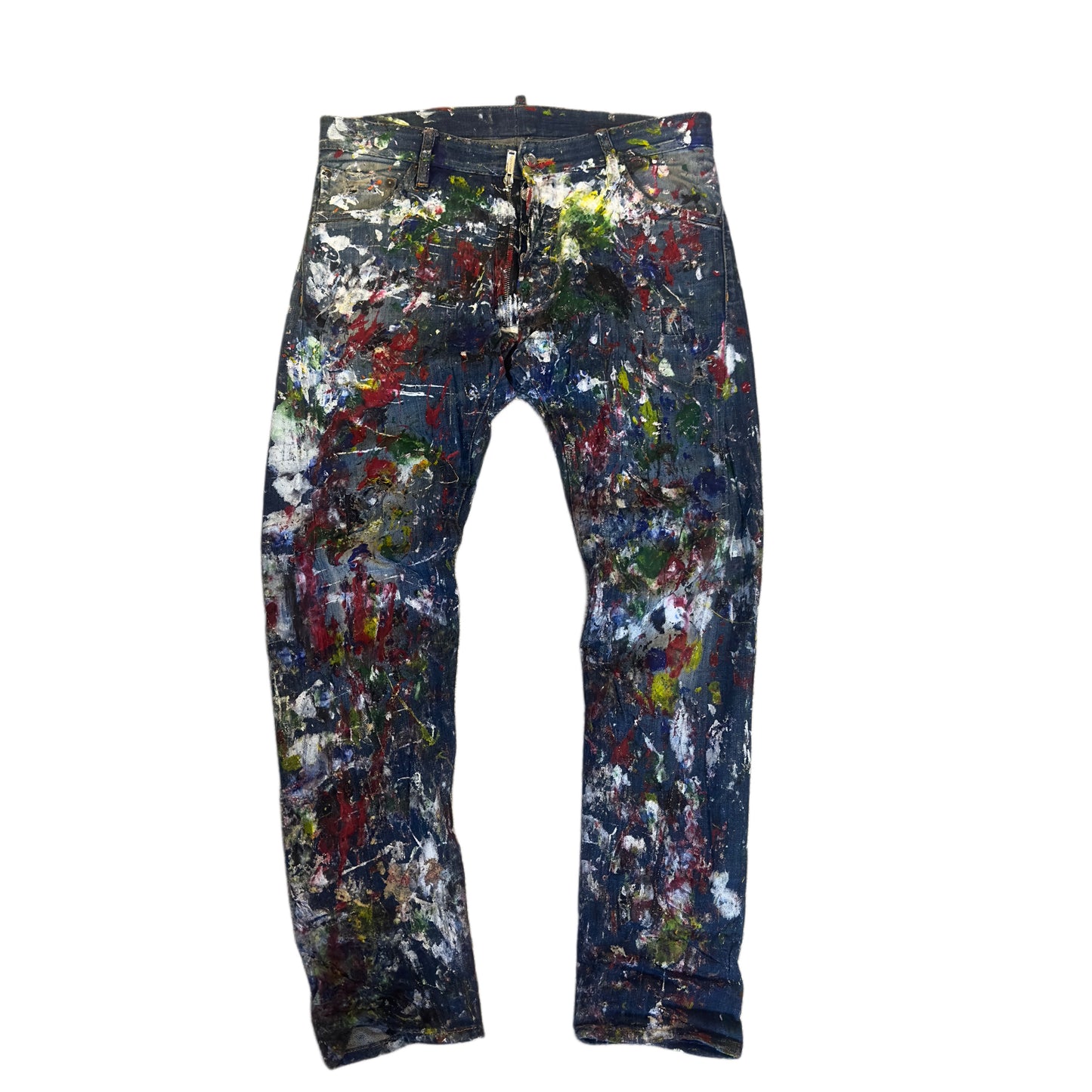 DSQUARED2 paint splatter jeans