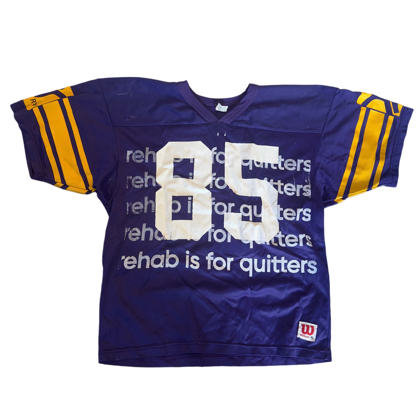 REHAB IS FOR QUITTERS PURPLE JERSEY