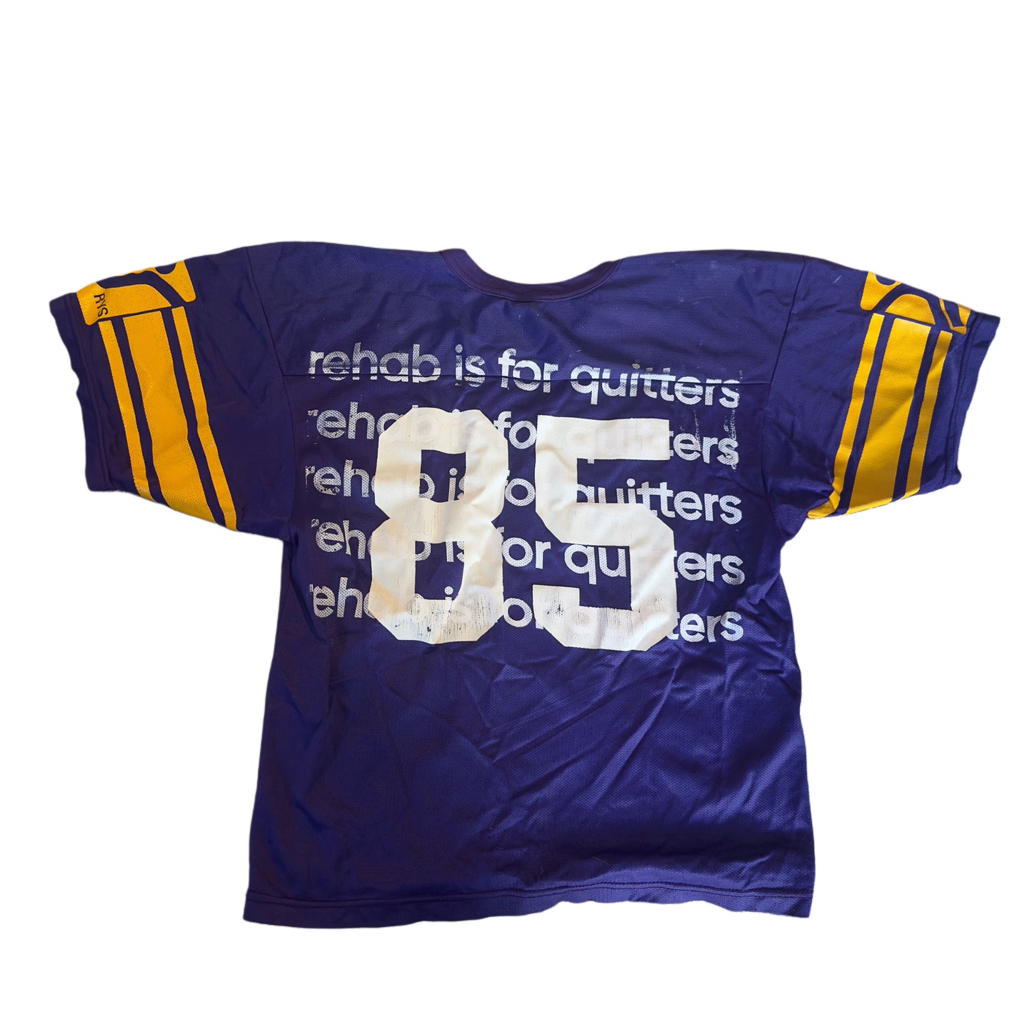 REHAB IS FOR QUITTERS PURPLE JERSEY