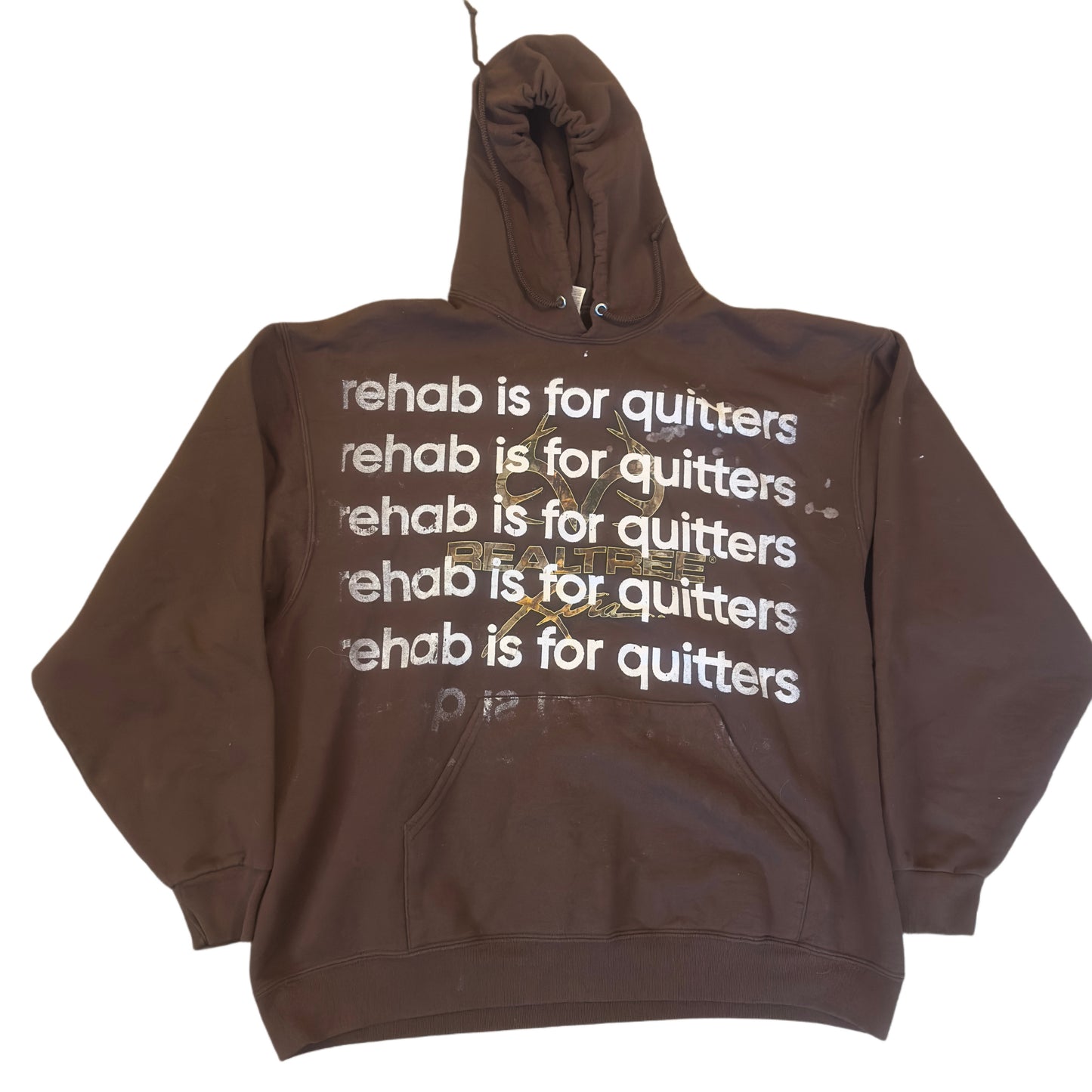 REAL TREE BROWN REAHB IS FOR QUITTERS TEE