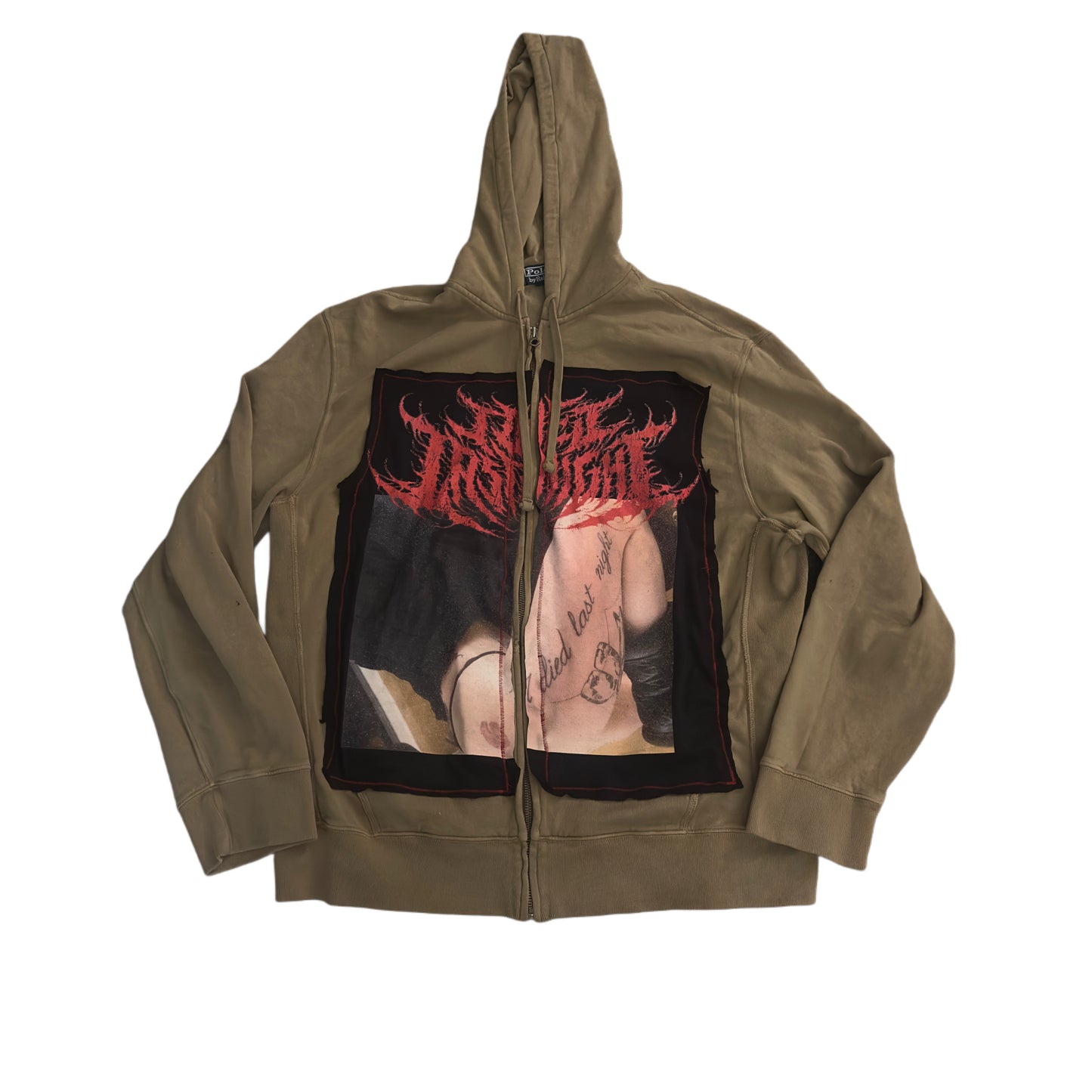 POLO THIGH TATTOO ZIP UP HOODIE