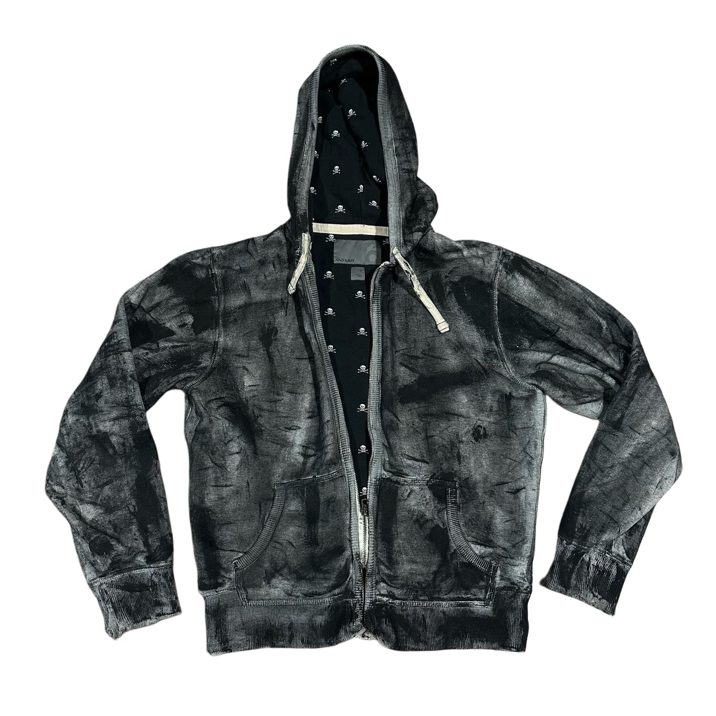 PAINTED SKULL ZIP HOODIE