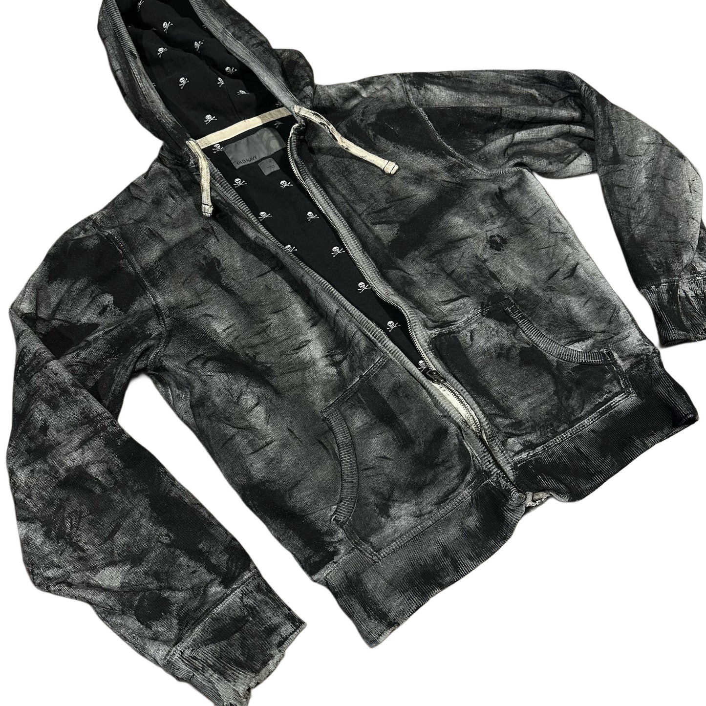 PAINTED SKULL ZIP HOODIE