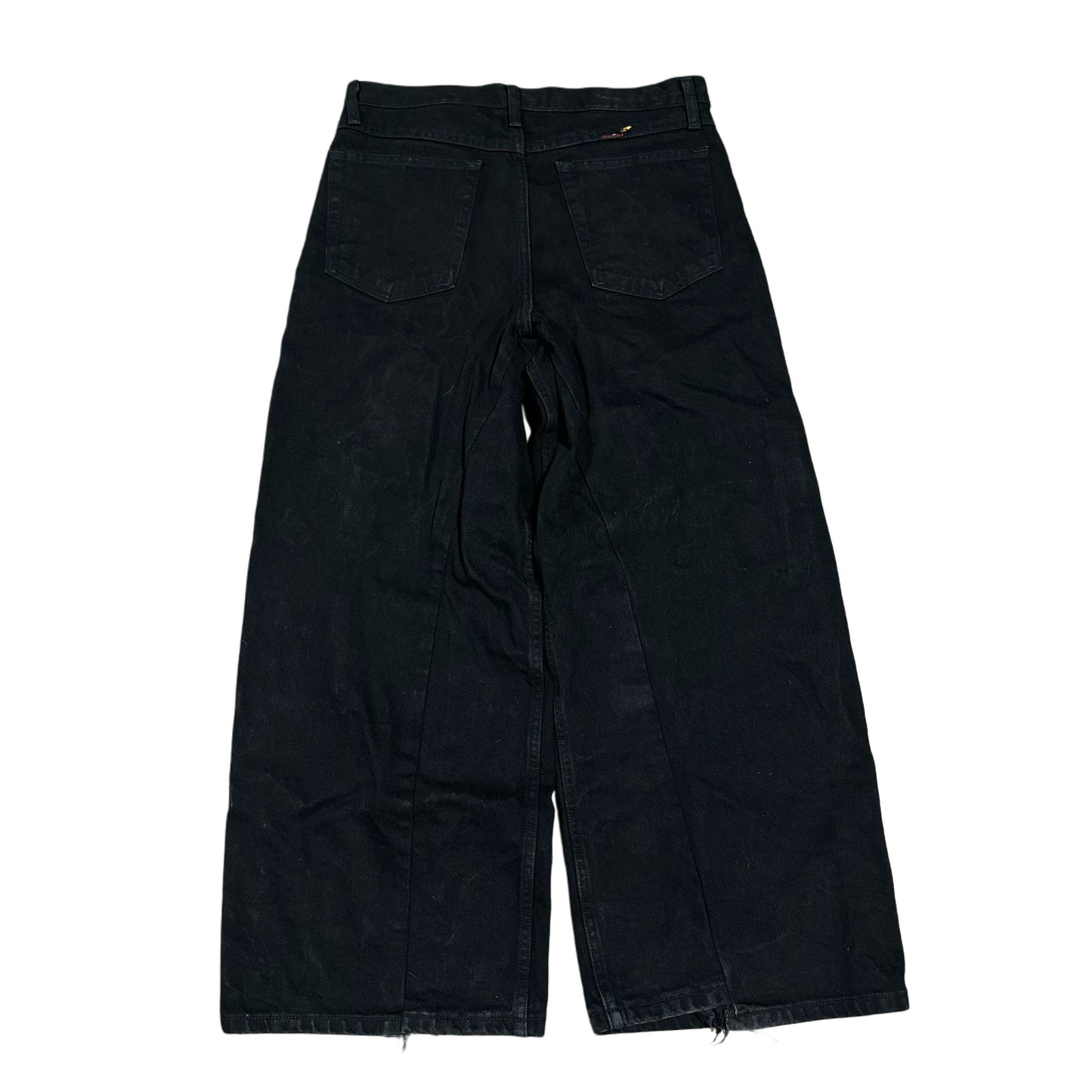 BLACK WIDE LEG BAGGY JEANS