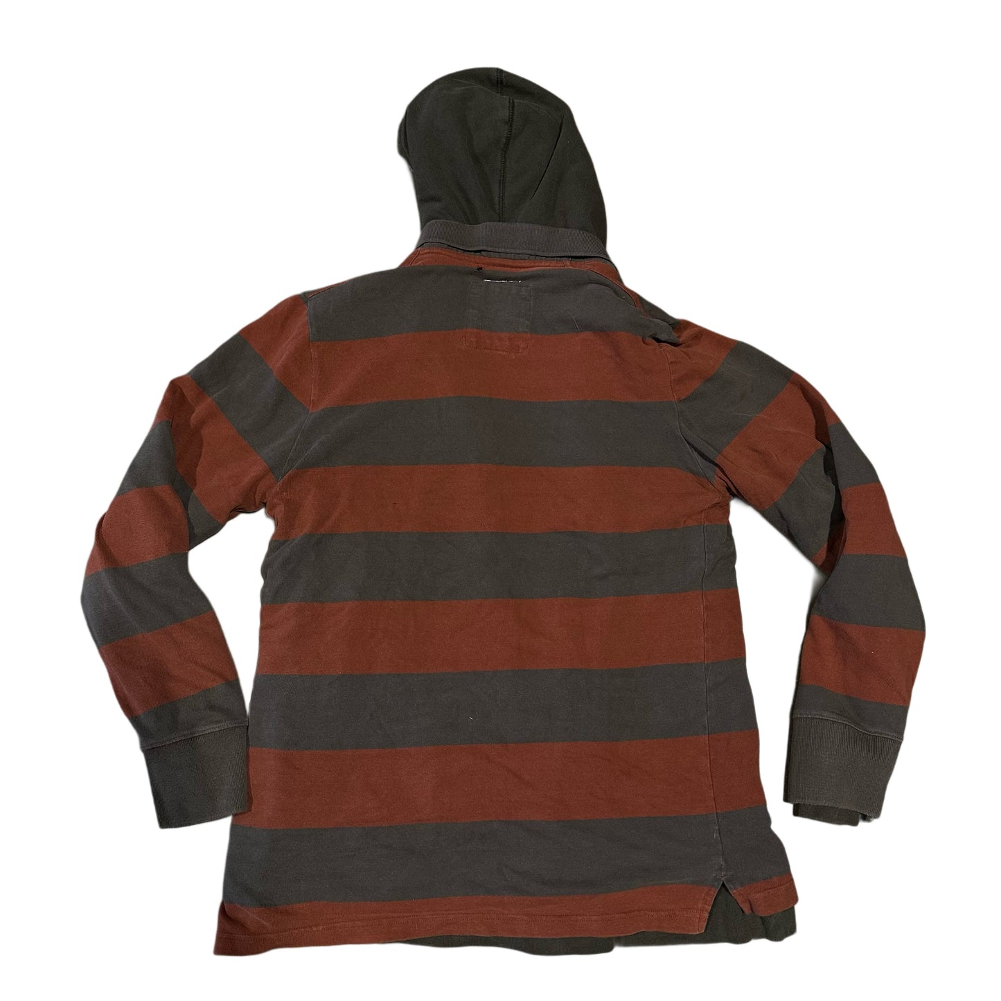 DOUBLE LAYER BROWN POLO ZIP UP JACKET