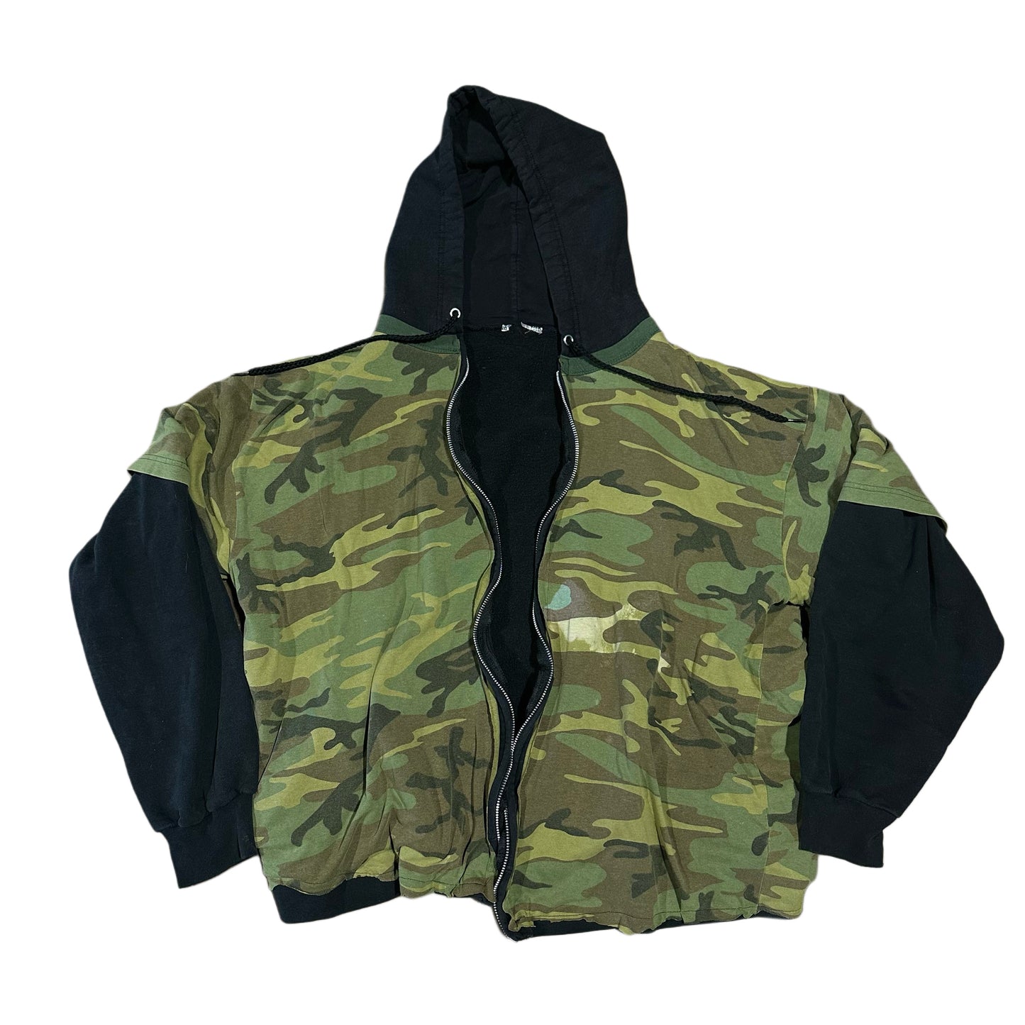 CAMO SHORT SLEEVE ZIP UP JACKET