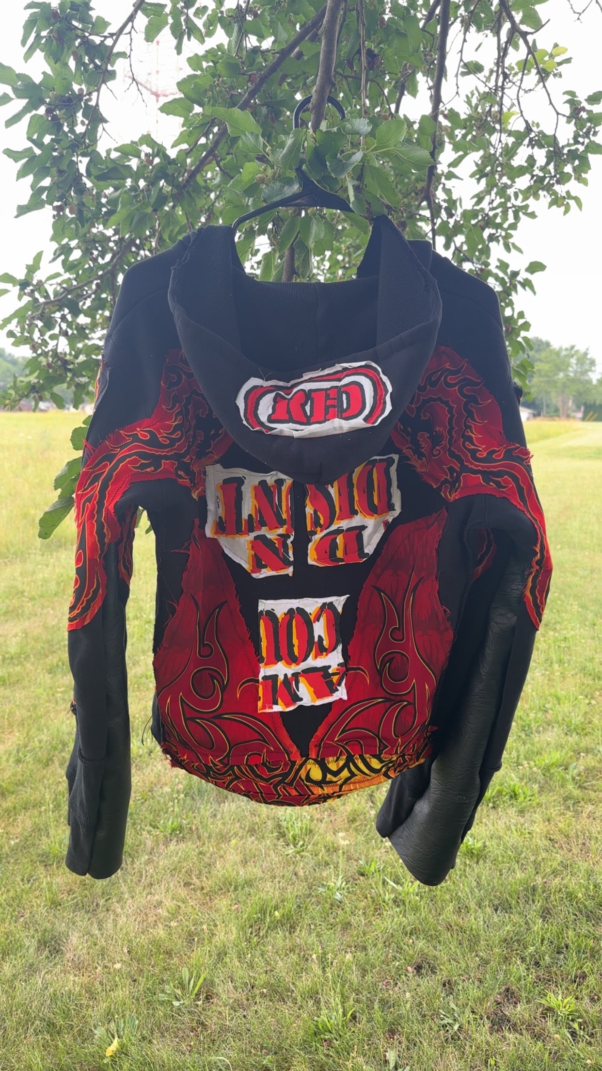 “RED” TRIBAL SKULL HOODIE