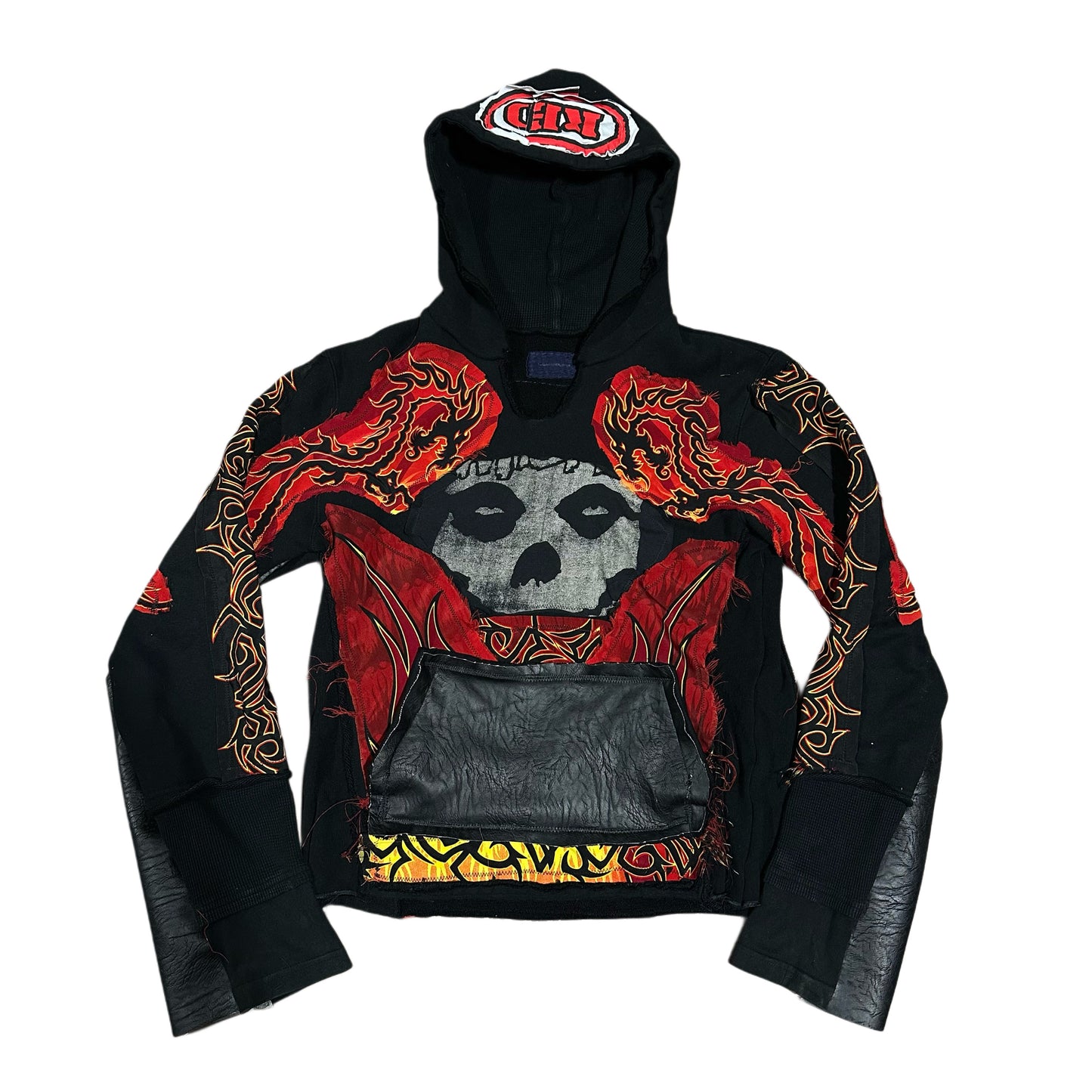 “RED” TRIBAL SKULL HOODIE