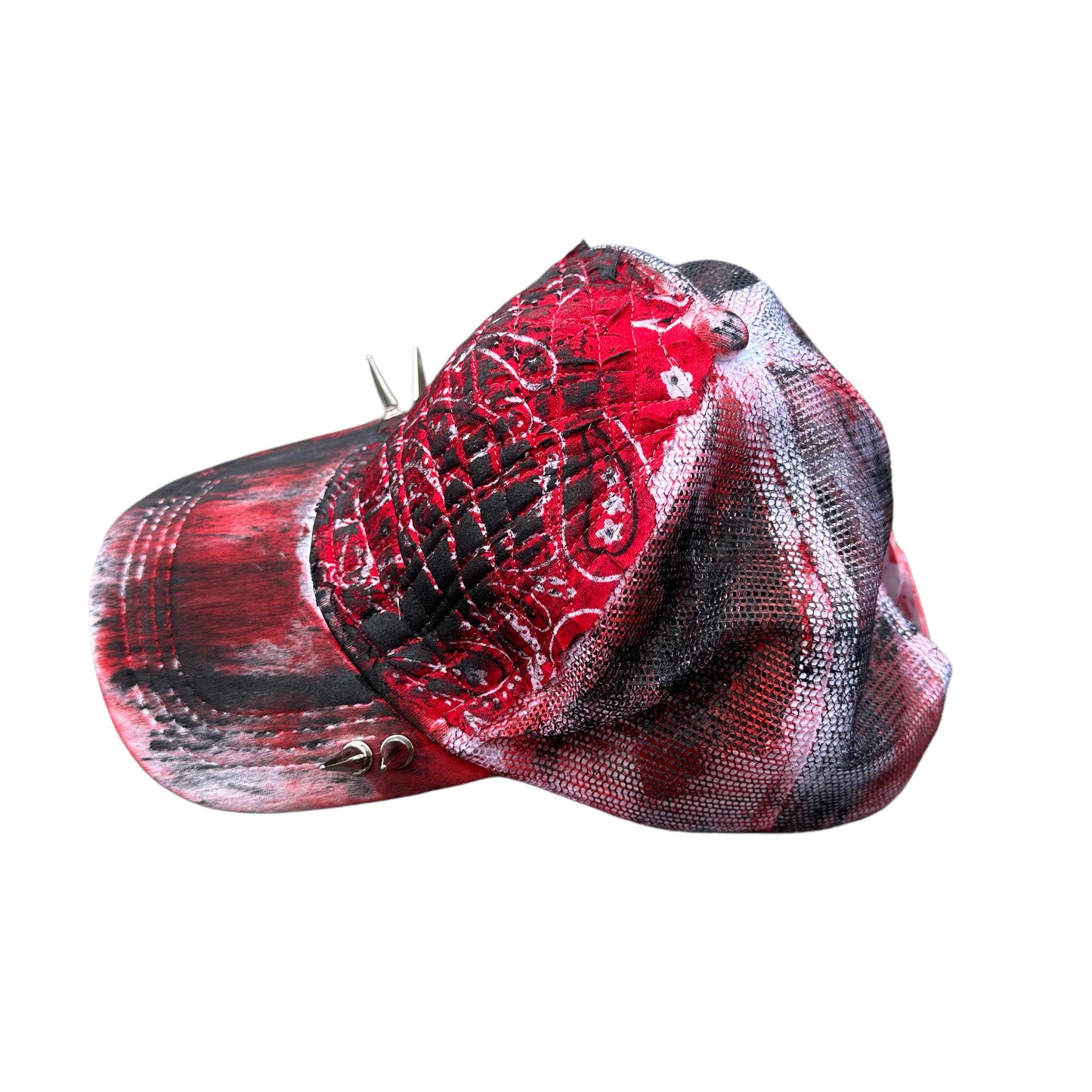 RED BANDANNA SPIKE HAT