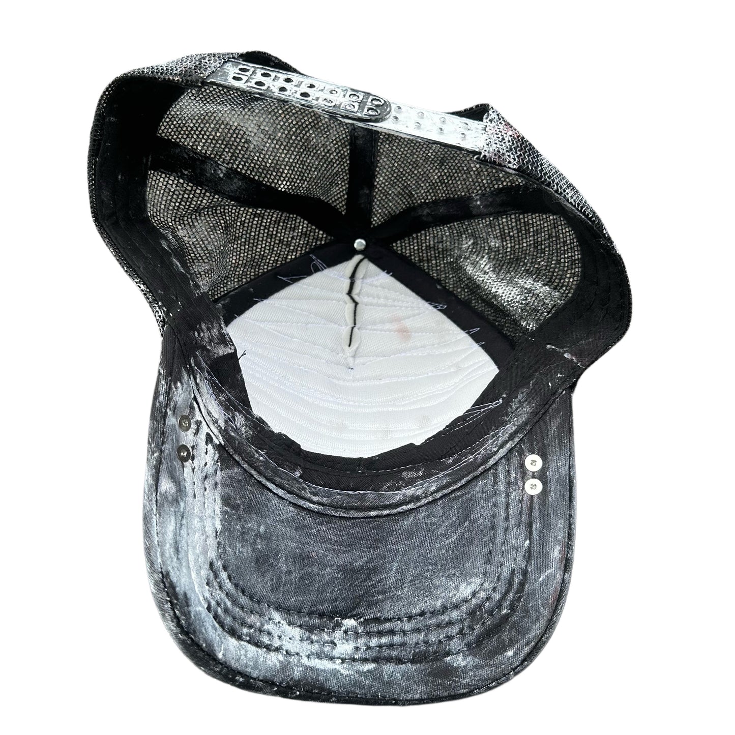 Black and white spike flannel hat