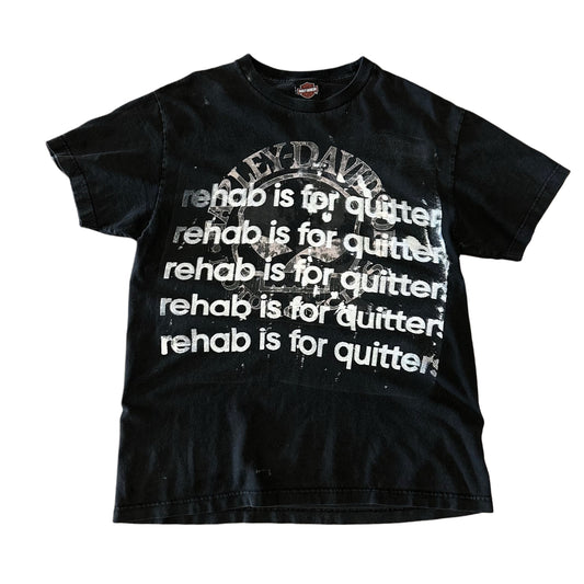 HARLEY SKULL REHAB IS FOR QUITTERS TEE