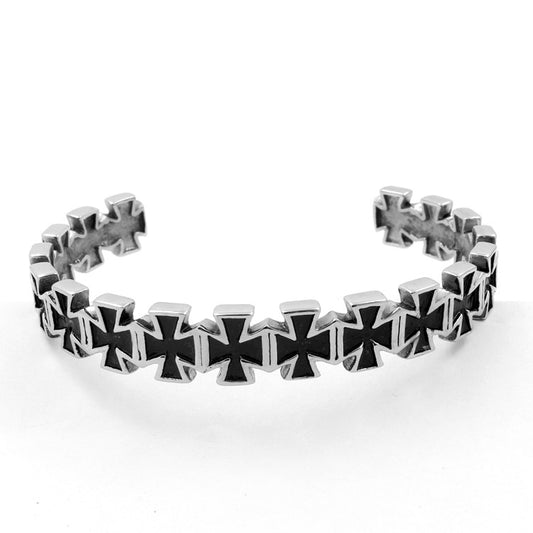 PUNK BLACK STAINLESS STEEL BRACELET