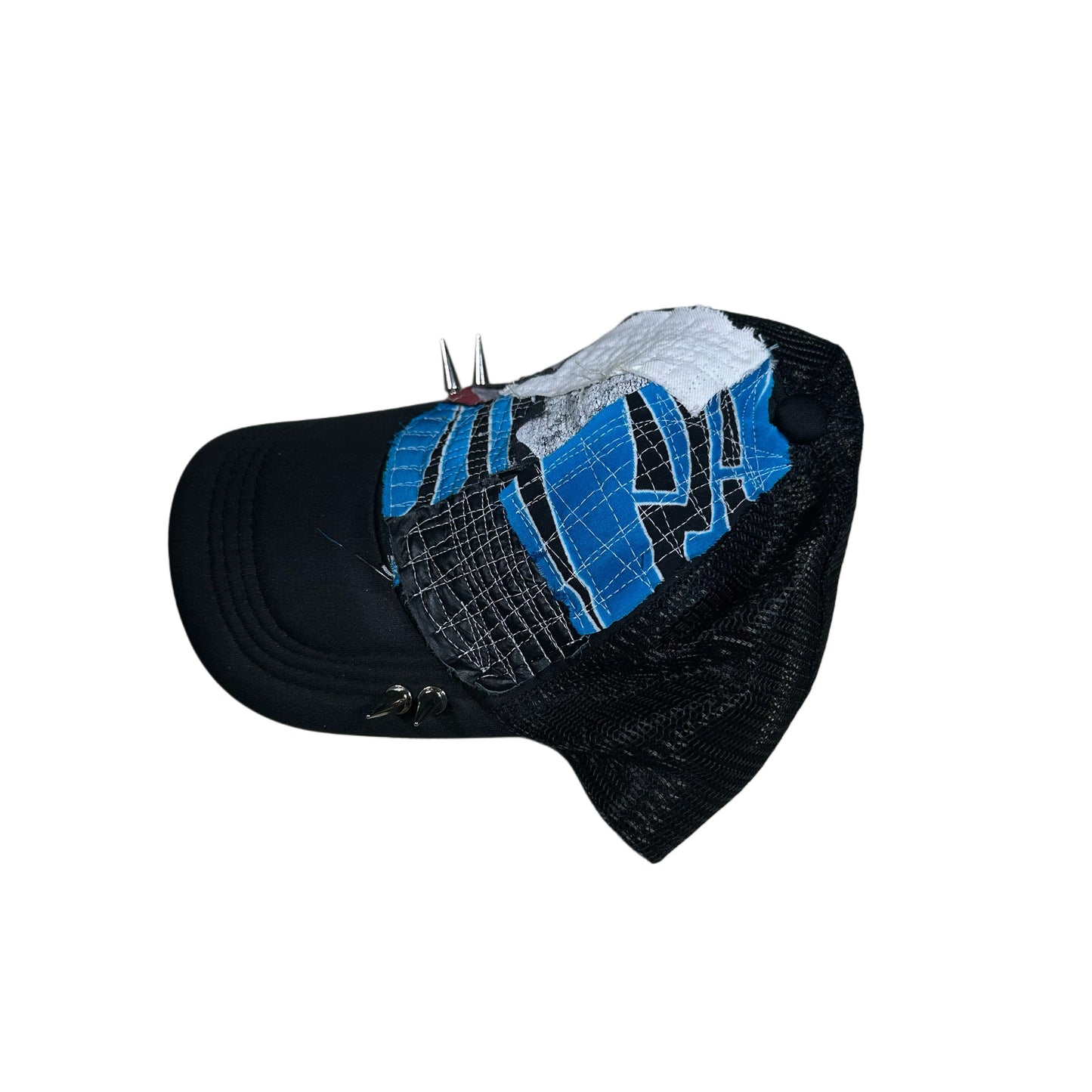 BLUE TRIBAL PATCHWORK HAT