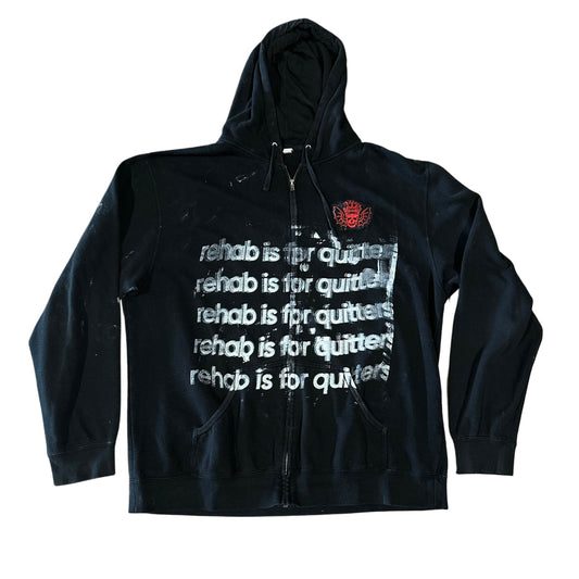 SKULL REHAB IS FOR QUITTERS ZIP UP