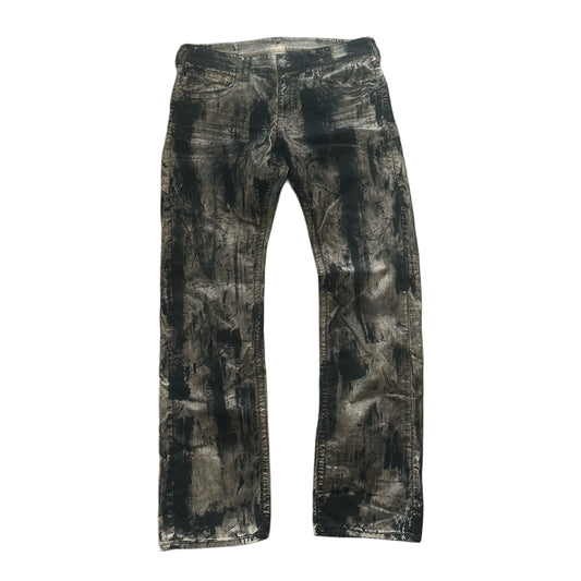 PAINTED TRUE RELIGION SLIM KAHKI PANTS