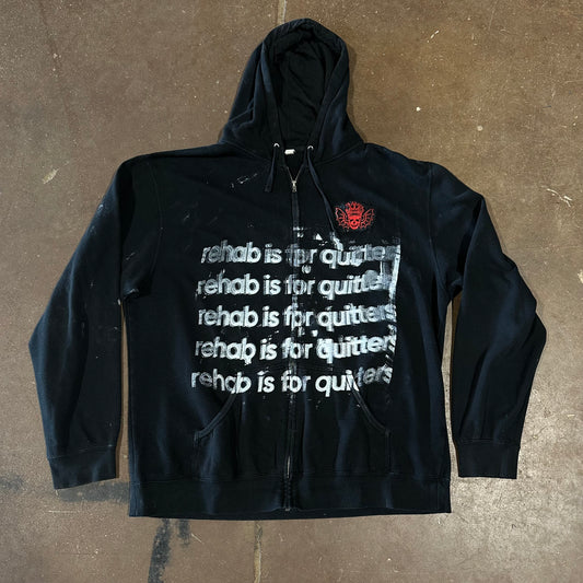 SKULL REHAB IS FOR QUITTERS ZIP UP