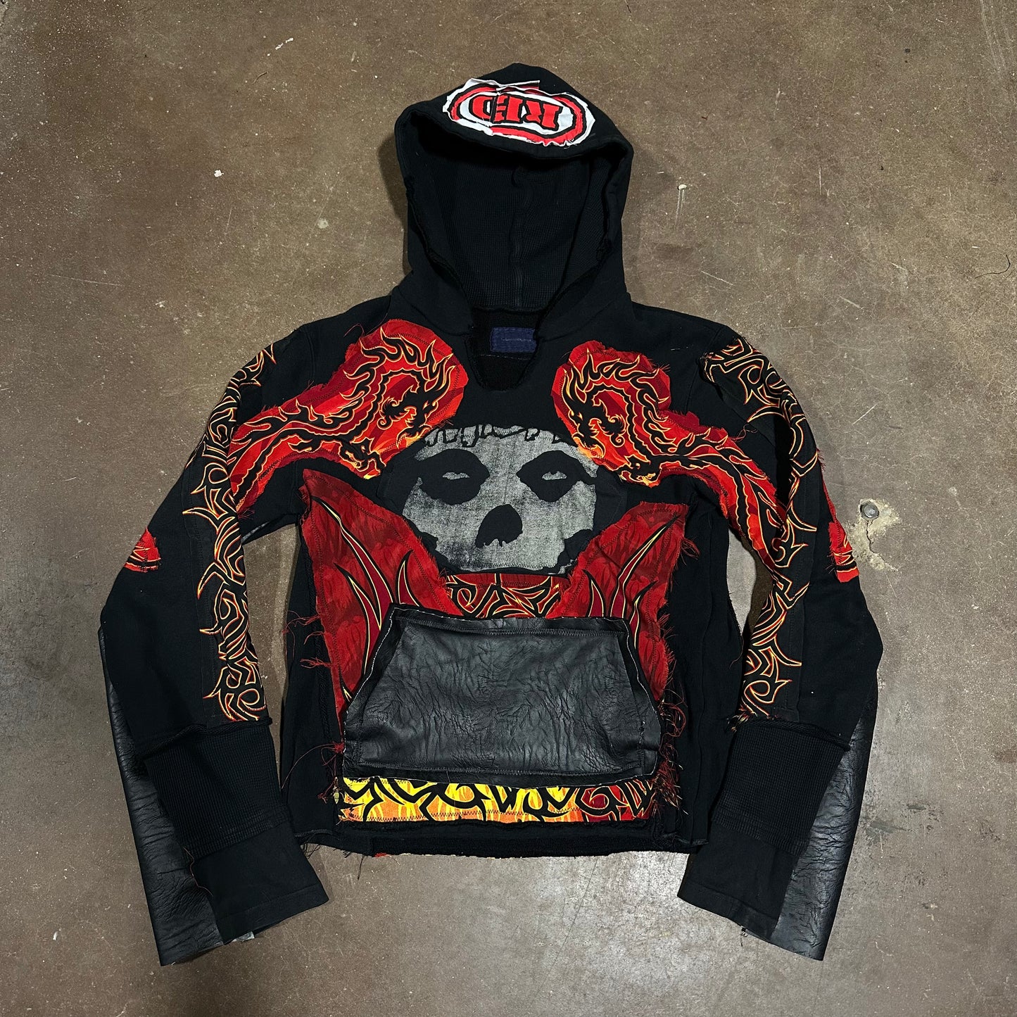 “RED” TRIBAL SKULL HOODIE