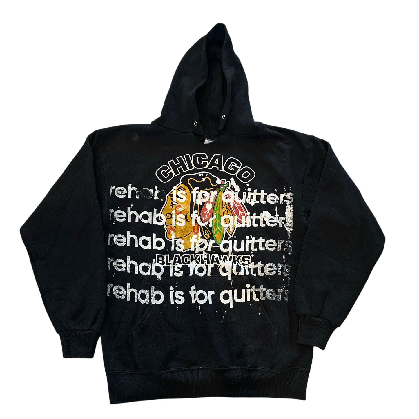 1989 CHICAGO REHAB IS FOR QUITTERS HOODIE