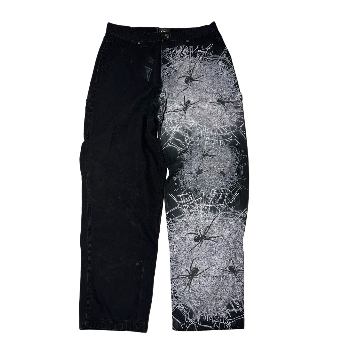 “SPIDER” black carpenter pants