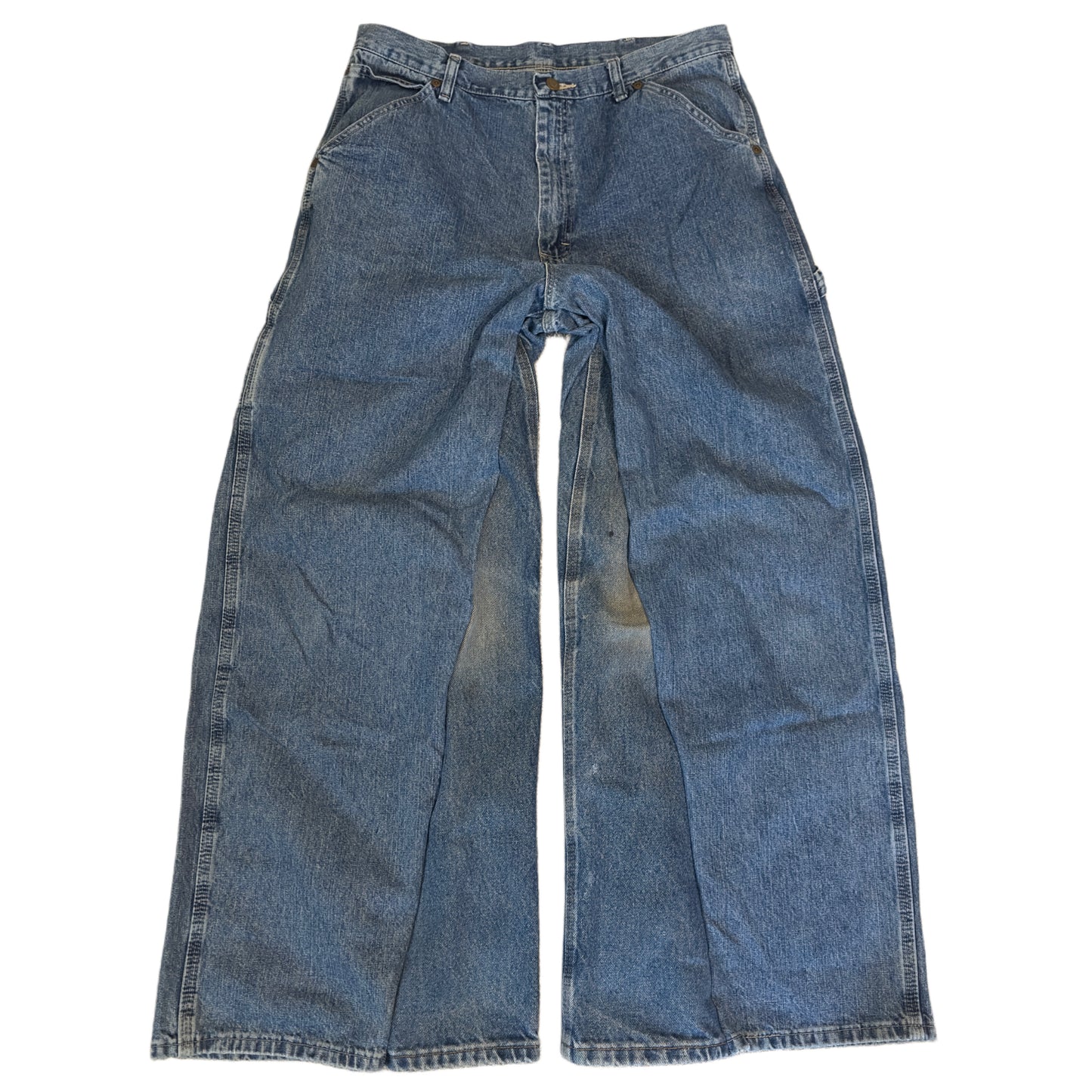 SUPER BAGGY FLARED BLUE CARPENTER JEANS