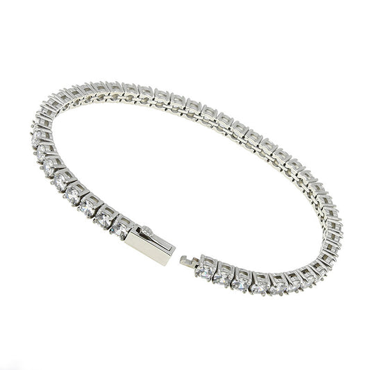 4MM STAINLESS STEEL ZIRCON BLING BRACELET