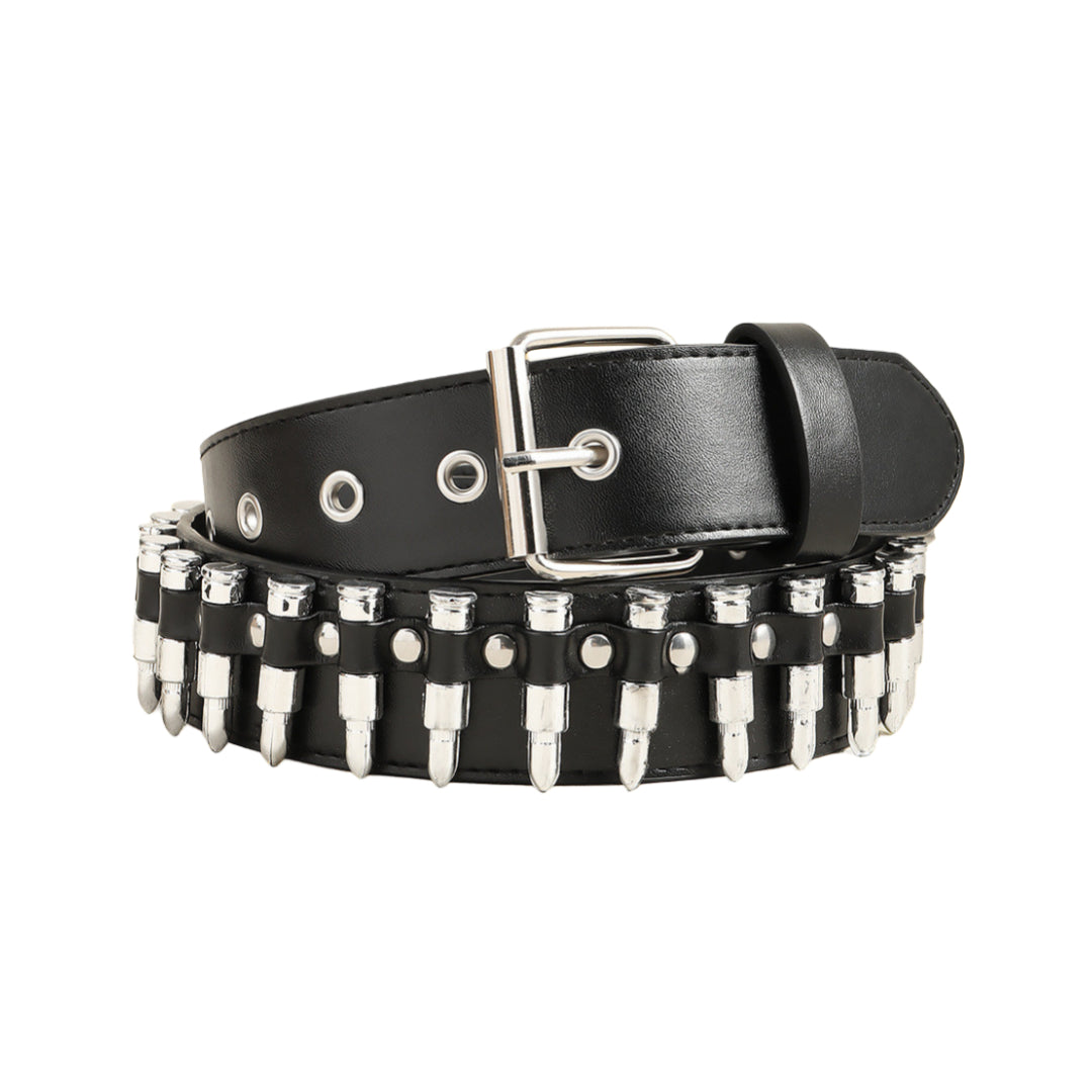 black grunge bullet belt 