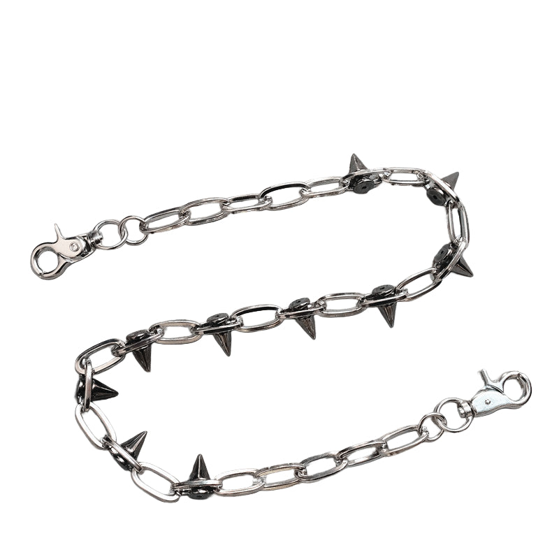 SPIKE PUNK GRUNGE WALLET CHAIN 