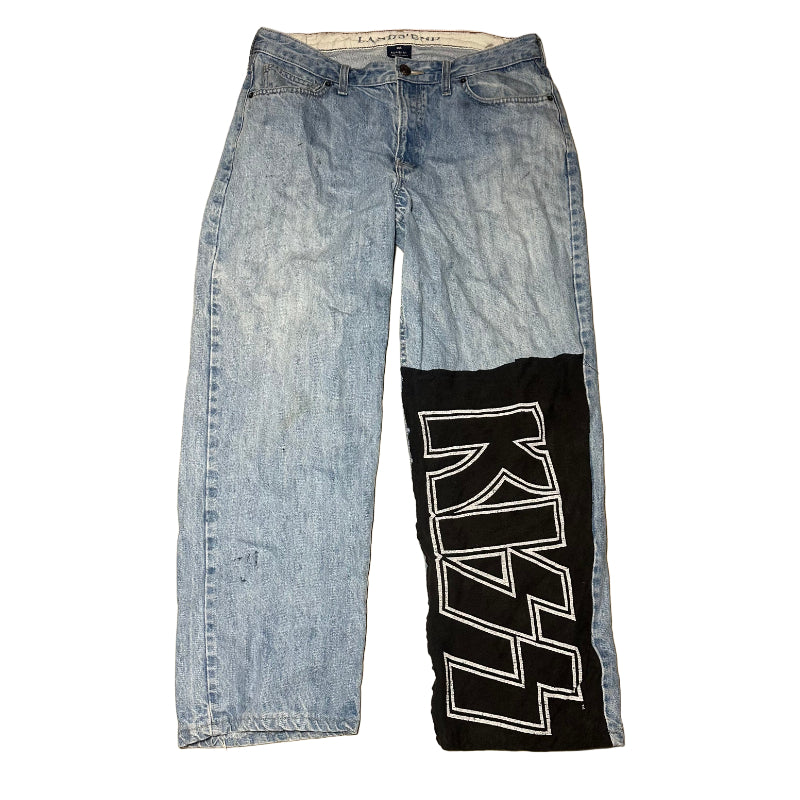 LIGHT BLUE "KISS" DENIM JEANS