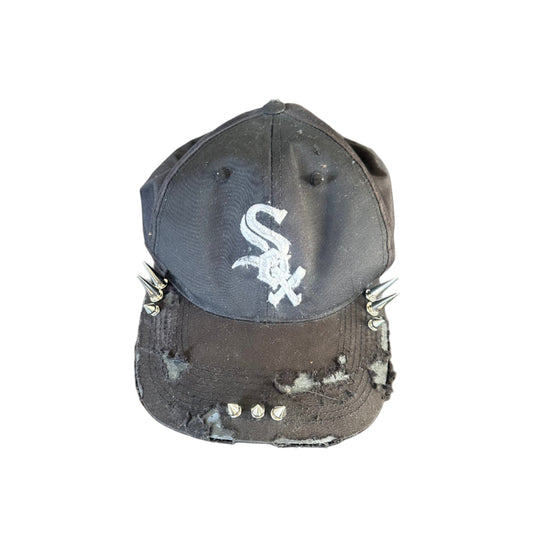 WHITE SOX SPIKE HANDMADE PUNK GRUNGE HAT 