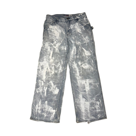 BLUE AND WHITE CARPENTER PAINTERS DENIM JEANS