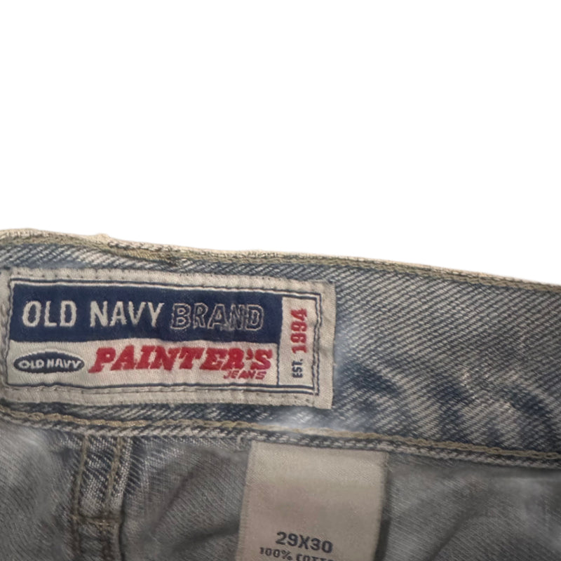 BLUE AND WHITE CARPENTER PAINTERS DENIM JEANS