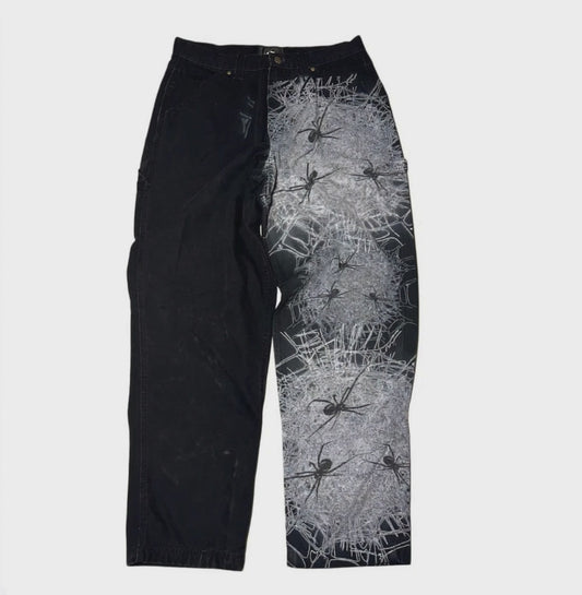 “SPIDER” black carpenter pants